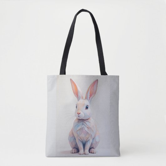 pastel met laag poly konijn tote bag (Voorkant)
