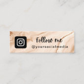 Pastel met marmer van afneembaar pit volgt QR-code Mini Visitekaartje (Voorkant)