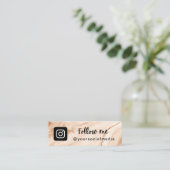 Pastel met marmer van afneembaar pit volgt QR-code Mini Visitekaartje (Staand voorkant)