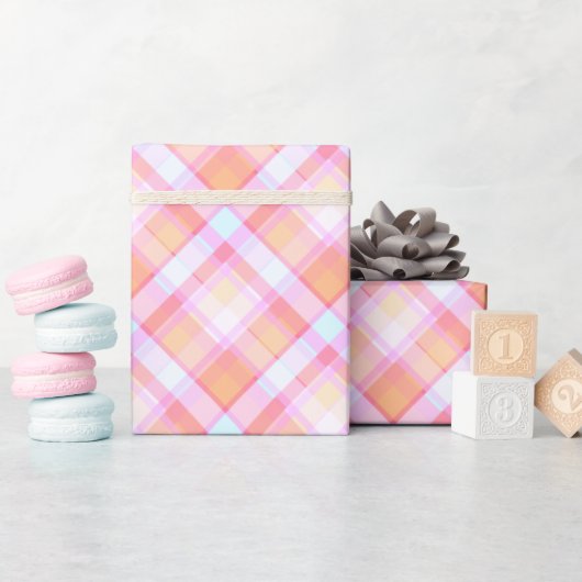 Pastel met roze en pekel Patroon Cadeaupapier (Baby Shower)