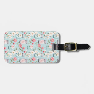 Pastel Metselpot Bloemige Naadloze Cadeaupapier Bagagelabel