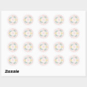 Pastel Mexicaans Talavera Monogram Ronde Sticker (Vel)