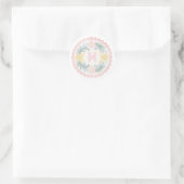 Pastel Mexicaans Talavera Monogram Ronde Sticker (Tas)