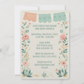 Pastel Mexican Fiesta Baby shower Kaart (Achterkant)