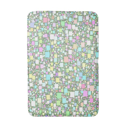 Pastel Mini Boxes Abstract Kunstwerk Badmat (Voorkant Verticaal)