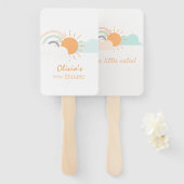 Pastel Minimal Baby shower Handwaaier (Voorkant en achterkant)