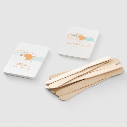 Pastel Minimal Baby shower Handwaaier (Niet-gemonteerd)