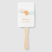 Pastel Minimal Baby shower Handwaaier (Voorkant)