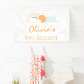 Pastel Minimal Baby shower Spandoek (Insitu)