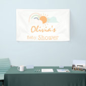 Pastel Minimal Baby shower Spandoek (Beurs)