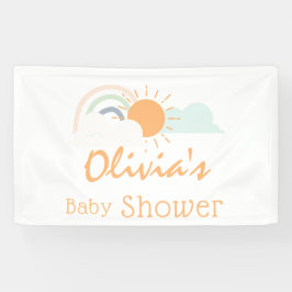Pastel Minimal Baby shower Spandoek