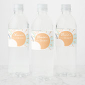 Pastel Minimal Baby shower Waterfles Etiket (Flessen)