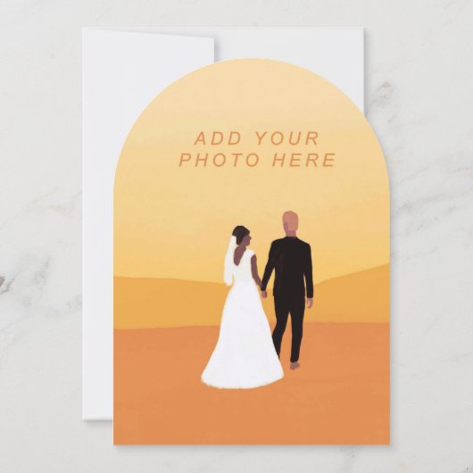 Pastel Minimal Botanische bruiloft uitnodiging (Achterkant)