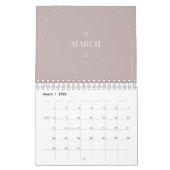 Pastel minimalist 2025 bureaukalender kalender (Mar 2026)
