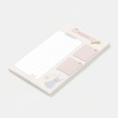 Pastel Minimalist Daily Planner Post-it® Notes (Schuin)