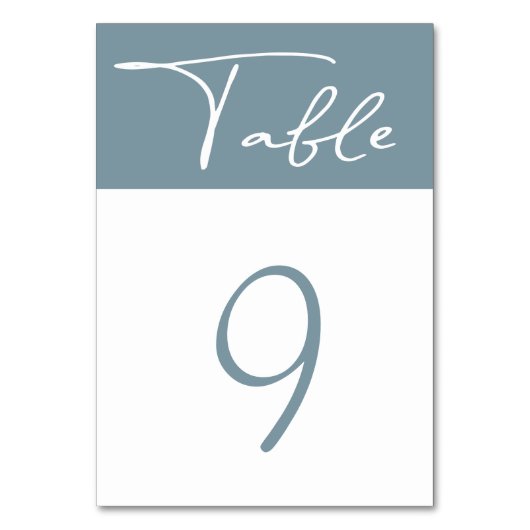 pastel minimalistisch modern tafelnummer (Achterkant)