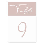 Pastel minimalistisch modern tafelnummer (Achterkant)