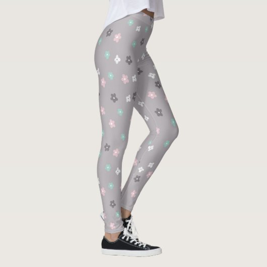 Pastel minimalistisch moderne florale leggings (Rechts)
