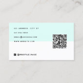 Pastel minimalistisch monogram visitekaartje (Achterkant)