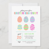 Pastel minimalistische Paaseierjacht uitnodiging (Voorkant)