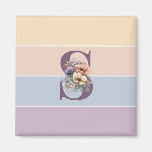 Pastel minimalistische strepen met waterverven magneet