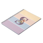 Pastel minimalistische strepen met waterverven notitieboek (Linkerzijde)