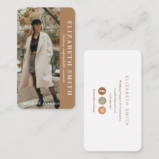 Pastel Minimalistische Trouwplanner met Foto Visitekaartje