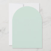 Pastel Mint and Coral Little Pearl Baby Shower Kaart (Achterkant)