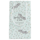 Pastel Mint Bats Spooky Schattige Klein Cadeauzakje (Voorkant)