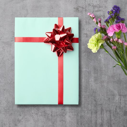 Pastel Mint Blauw Effen Kleur | Klassiek | Elegant Cadeaupapier