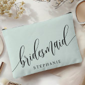 Pastel Mint Bruidsmeisje Moderne Calligrafie Etui