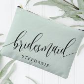 Pastel Mint Bruidsmeisje Moderne Calligrafie Etui