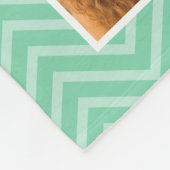 Pastel Mint Chevron Pattern Trendy 6 Foto Collage Fleece Deken (Hoek)