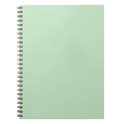 Pastel Mint Effen Kleur Minimalistisch Notitieboek (Voorkant)