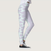 Pastel Mint en Lavendel Flames Leggings (Rechts)