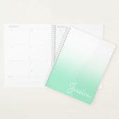 Pastel Mint en Wit Ombre Planner (Display)