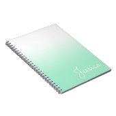 Pastel Mint en Witte Ombre Notitieboek (Rechterzijde)
