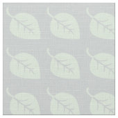 Pastel Mint Gray Leaf Patroon Stof (Close Up)