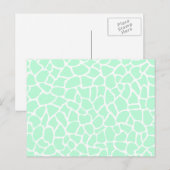 Pastel Mint Green Animal Print Giraffe Pattern Briefkaart (Voorkant / Achterkant)