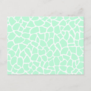 Pastel Mint Green Animal Print Giraffe Pattern Briefkaart
