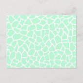 Pastel Mint Green Animal Print Giraffe Pattern Briefkaart (Voorkant)