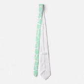 Pastel Mint Green Animal Print Giraffe Pattern Stropdas (Achterkant)