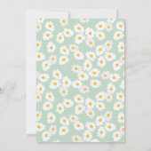 Pastel Mint Green Daisy Flower Cute Baby shower Kaart (Achterkant)