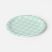 Pastel Mint Green Easter Pset Patroon Papieren Bordje (Gekanteld)