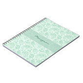 Pastel Mint Green  Floral Paisley Pattern Notitieboek (Linkerzijde)