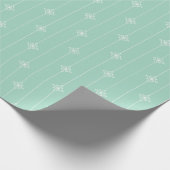 Pastel Mint Green Geometric Pattern Cadeaupapier (Hoek)