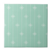 Pastel Mint Green Geometric Pattern Tegeltje (Voorkant)