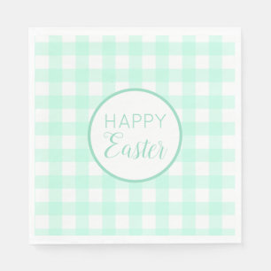 Pastel Mint Green Happy Paast Patroon Servet