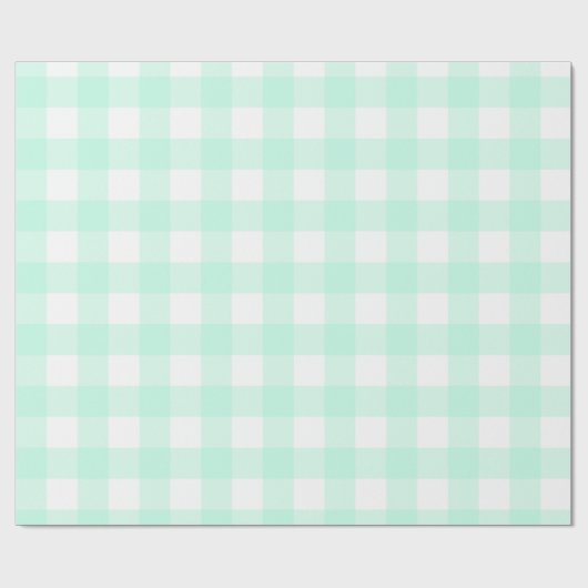 Pastel Mint Green Pset Pattern Pasen Cadeaupapier (Vlak)