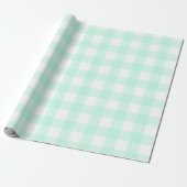 Pastel Mint Green Pset Pattern Pasen Cadeaupapier (Uitgerold)